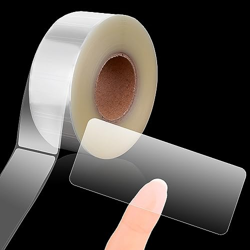 300 Stück Klare Etiketten,Wasserdicht Etikettenschutz,Siegel Aufkleber Selbstklebende Folie Zum Schutz von Barcodes Zahlen Bücher Lebensmittel Etiketten Im Labor Bibliothek Büro Supermarkt-8 * 3cm