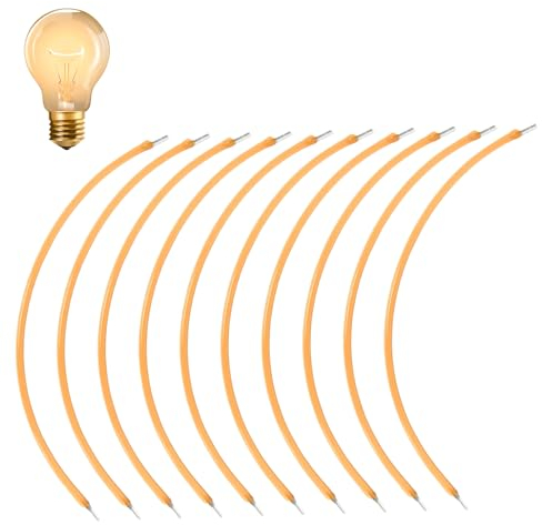 Asfrode LED-Filament: 10 Stück 3V Flexibles Leuchtmittel, Energieeffizient, für kreative DIY-Projekte (130mm/Warmweiß)