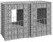 Homgoday Gabionenkörbe Turm 2 Stück 40 x 40 x 60 cm aus Eisen, Möbel, Tor für den Außenbereich, Gartentor, Staketenzaun-Tür für Cortilev