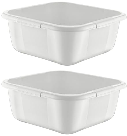 Best House | Plastic Washing up Bowl Basin | 6 Litres | Small | Nordic Grey | 2 pcs | Multipurpose Bath Tub/Washing Tub for Kitchen, Bathroom, and Household Use (Pack of 2)