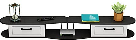 Mobilt TV-stativ, för förvaring av DVD Blu-ray-spelare garderob dörr stängd designbox kabelbox, trä set-top-box multimedia hylla