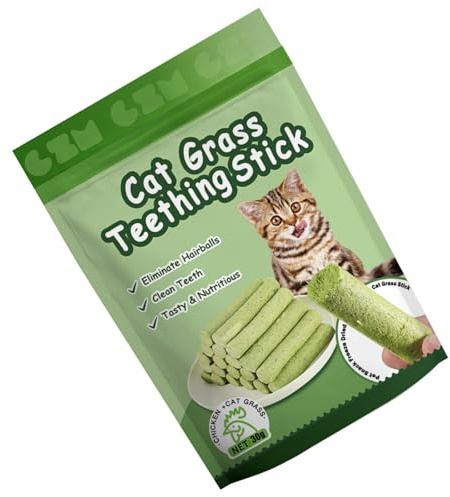 Oxxggkao Grass Chew Snacks for Cats Natural Catnips Chewing Teething Treats Teething Sticks Appetites Increase for