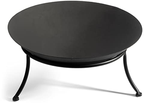 DRULINE 47 CM Enorme BRACIERE Cestino per Il Fuoco braciere da Terrazzo Acciaio Nero Nuovo Elegante Grande