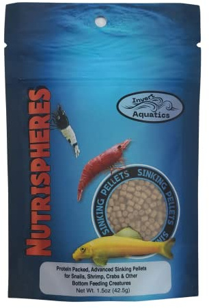 Invert Aquatics NutriSpheres - Sinking Diet for Snails, Shrimp & Bottom Feeding Fish