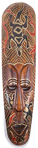 Maschera africana in legno, 50 cm, motivo geco.