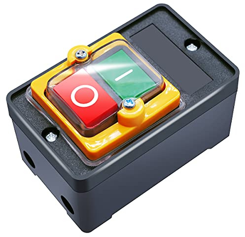 mxuteuk pulsante impermeabile interruttore on/off start stop autobloccante stazione di controllo attrezzature meccaniche 10A AC 220V / 380V KAO-10KH