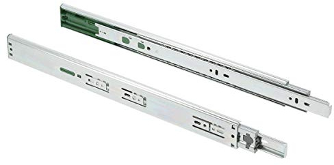 MS Beschläge Vollauszug 1 Paar Schubladenauszüge Soft Close 45mm Schubladenschiene Push to Open Schubkastenauszug Teleskopauszug (400mm)