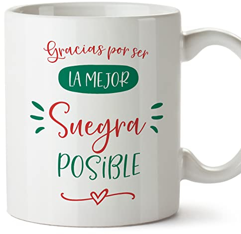 Tazas para SUEGRA - En Español - Gracias Mejor Familia - 11 oz - Regalo original y divertido