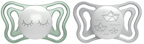 Chicco PhysioForm Light Lumi, Light Dummy in the Dark, Dummy 16-36 Months, Silicone Teat, Promotes Proper Development of the Mouth, Pack of 2, Neutral