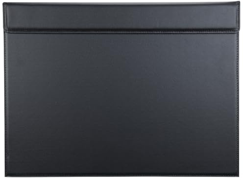 KINGFOM Protector Mesa Escritorio en Cuero 60X45cm, Alfombrilla de Escritorio Protector de Escritorio Vade de Escritorio (Negro-A186)