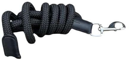 Cuerda de lujo para cabestros de cuero de 18 mm de grosor (negro)