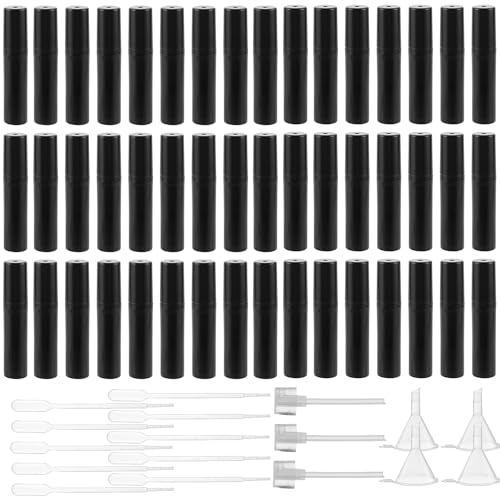 SENENQU 120 Stück 2ml Parfumzerstäuber Sprühflasche, Mini Feinnebel Sprühflasche Schwarz, Leer Zerstäuber Sprühflaschen 2ml, Duftproben Fläschchen für Parfüm, Körperpflege Flüssigkeit, Kosmetik