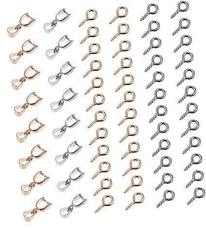 JECOMPRIS 2sets Alloy Screw Sheep Eye Pin Diy Jewelry Making Kit Screw Eye Pin for Crafts