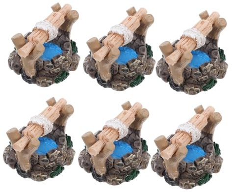 YARNOW 6pièces Eau Miniature à Monter Soi-même Décor Intérieur Accessoire De Jardin Miniature Modèle De Eau pour Aménagement Paysager