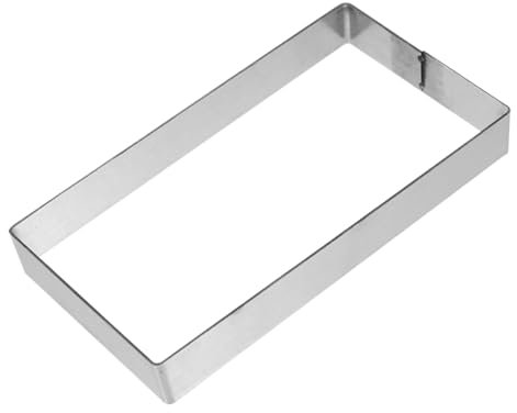 JECOMPRIS Stampo Rettangolare Acciaio Inossidabile per Torte e Pancake Anello Mousse Estensibile per Cucina Strumento Multifunzionale e Versatile per Dolci e Pane