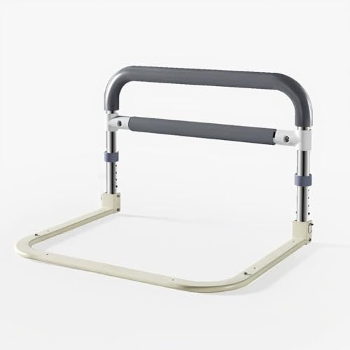 Bed Rails for Elderly Adults, Adjustable 4 Heights, Bed Assist Rail, Foldable Safety Bed Rail Guard, Get Up Aid Bedside Handrail, Bed Guard Assist Grab Bar for Pregnant Women,Seniors, Supports 330 LB