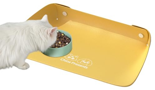 Tapis de gamelle pour Chien – Set de Table pour Chien et Chat – Set de Table Semi-fermé pour Cuisine, Salle à Manger, entrée