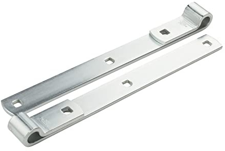 National Hardware N129-767 Heavy Duty Gate Hinges 12 in Strap Hinges with WeatherGuard Protection Zinc-Plated Steel for Barn Door Gates Fence Hardware 150 lbs Capacity