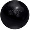 KONG Extreme Ball mit Loch - Langlebiges Hundespielzeug aus Naturkautschuk für Training und Spiel - Für Große/Mittlere Hunde - Schwarz