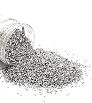 Deko-Sand metallic- silbern - Grau, Silber