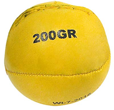 Cawila Schlagball aus Leder (gelb, 200 g)