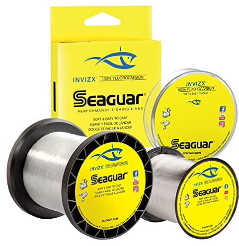 Seaguar Invizx Freshwater 100% Fluorocarbon Fishing Line 15lbs, 200yds Break Strength/Length, clear - 15VZ200