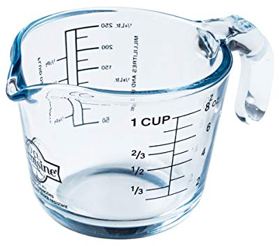 Arcuisine Borosilicate Glass Measuring Cup 8.5 oz. by International Cookware