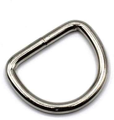HEAVYTOOL D-Ringe 20mm x 3mm geschweißt Stahl vernickelt (20 Stück) D Ringe Halbring D Ring Halbringe