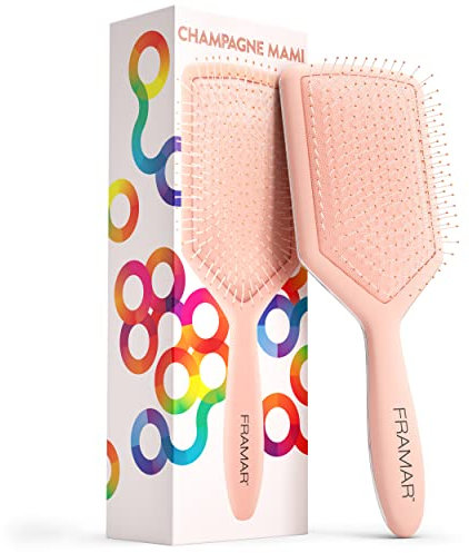 Framar Spazzola Paddle per Capelli Grossi – Spazzole per capelli da donna, Spazzola per capelli districante donna, Hairbrush for Women, Spazzola per capelli ricci