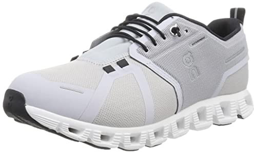 ON Men's Cloud 5 Waterproof Sneakers, Glacier/White, 5.5 UK
