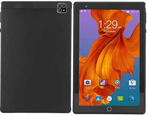 Tablet de 8 Pulgadas, Android 10.0 Tablet PC, Octa Core 4GB RAM 64GB ROM, 128GB Expand, Pantalla de Protección Ocular IPS HD, Cámara Dual, Ranura SIM Dual, BT, 2.4G / 5G WiFi, Batería(Negro)