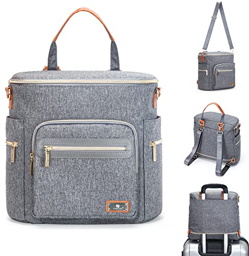 Homlynn Wickeltasche Rucksack Großer Baby Wickeltasche, Multifunktionale Wickelrucksack, Modischer Rucksack für Mama und Papa Wochenendreisen