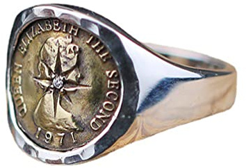 YAHOYA Diseño Creativo Moneda Hecha a Mano Plata Color Anillo Moda Tendencia Elizabeth Latón Apertura de Moneda Anillo Ajustable Accesorios de joyería
