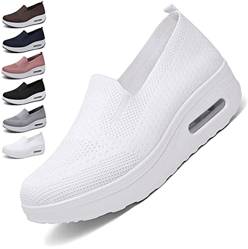NEVRAH Orthopedic Sneakers Women, Zapatillas OrtopéDicas para Mujer, Zapatos Ortopédicos de Moda, Zapatillas Deportivas con Plataforma elástica de Malla, para Mujer para Caminar, Correr, Trabajar