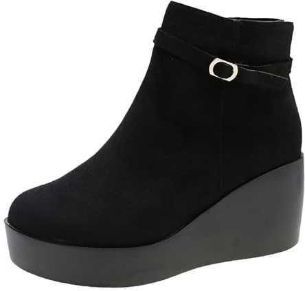 Bottines pour femmes avec talon compensé et largeur disponible Bottines pour femmes avec talon compensé Bottes à talons hauts Bottines d’hiver Bottines neige Bottines chevilles Chaussures à talon