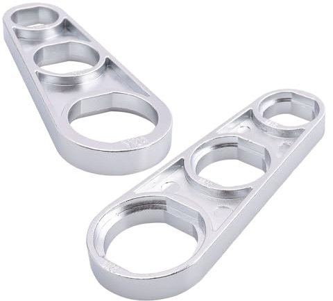 Mesee Lot de 2 Clé pour Aérateur Buse Mélangeuse de Robinet, Clé Démontage et Serrage d'Aérateur Mousseur de Robinet Clé Barboteur Robinet M16/M18/M20/M22/M24/M28 Clé Service pour Régulateur de Jet