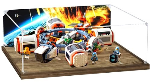 Acrylic Display Case, Compatible with Lego Space Station 60433 Box kit,Dustproof Box Set, Transparent Case,Compatible with Lego 60433(Display Case Only, kit not Included) (Airbrush A 3mm)