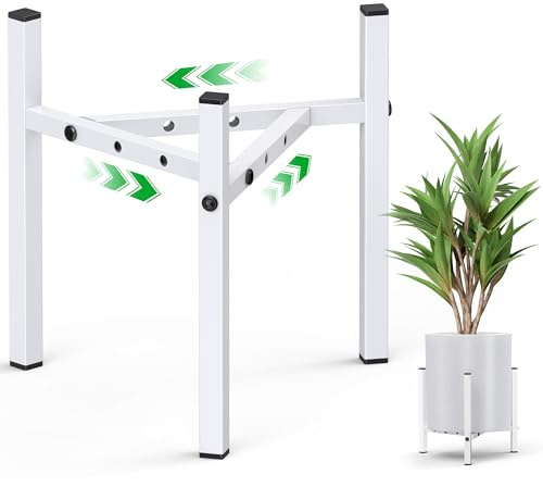 Support pour plantes d'intérieur et d'extérieur, support en fer, étagère réglable pour décoration florale de 20 à 30,5 cm, distributeurs de boissons glacées et bols surélevés pour chien pour jardin