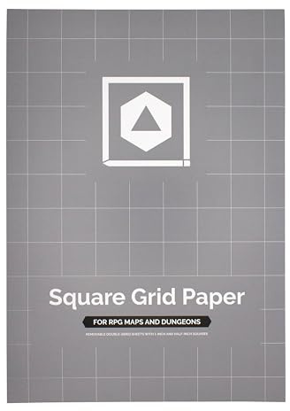 Bloc de papier quadrillé A4 pour cartes de combat TTRPG