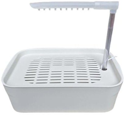 AMISENK Lavabo eléctrico con alimentación USB para loros con fácil control de flujos de agua para pájaros pequeños a grandes, uso diario, casa de baño para pequeños