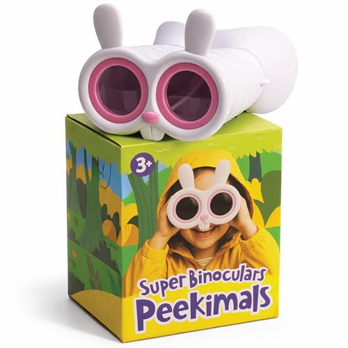 Peekimals Kids Binoculars | Bunny Rabbit | Cute Animal Toddler Binoculars | Nature Discovery & Forest Play for Toddlers | Designed for Ages 3+
