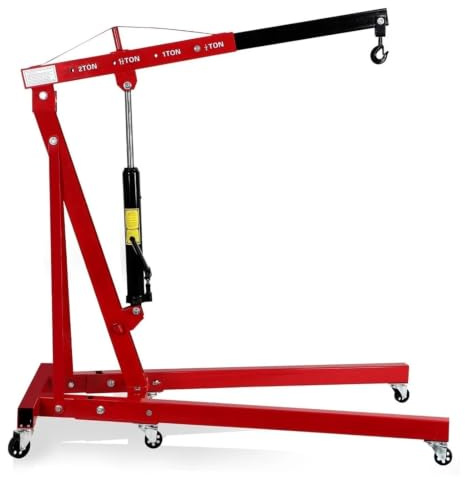 Motorlyft 2 Ton 4409 Lb Heavy Duty Folding Cherry Picker Hydraulisk Tiltande Motor Verkstadskran motorlyftare lyftarm Elektrisk lyftanordning