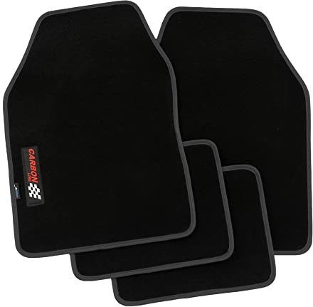 PETEX Carbon Autoteppich Universal 4-teilig schwarz