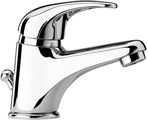 Kiamami Valentina - Rubinetto Miscelatore Lavabo Serie Enter | Cartuccia in Ceramica 35mm | Rompigetto Risparmio Acqua | Altezza 11,8cm | Flessibile 37cm Incluso, Cromo