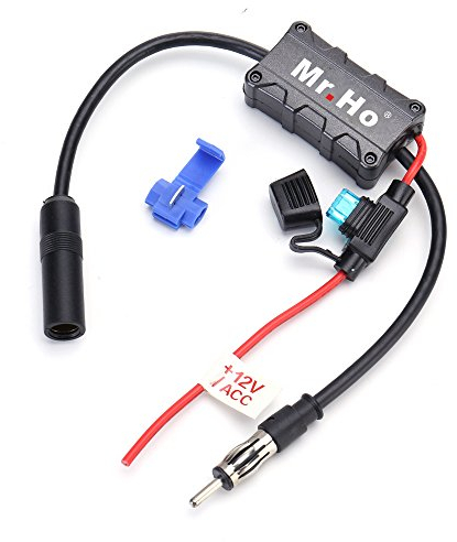 Mr.Ho Universal Auto Antenne Signal Verstärker FM AM für Fahrzeug 12V KFZ Audio Stereo Radio Autoradio Verstärker Antennenverstärker Booster