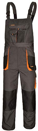 ART.MAS Latzhose Arbeitshose Classic Handwerker KFZ Gärtner Mechaniker 270g/m2 (64, Graphit/orange)