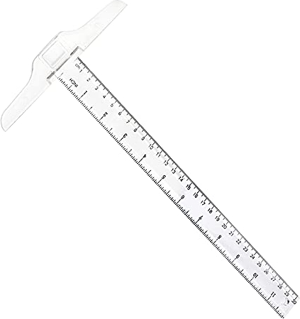 LEBQ 12 Zoll/ 30 cm Junior T Square Kunststoff Transparent T-Lineal zum Zeichnen und Allgemeine Layout Arbeiten (1)