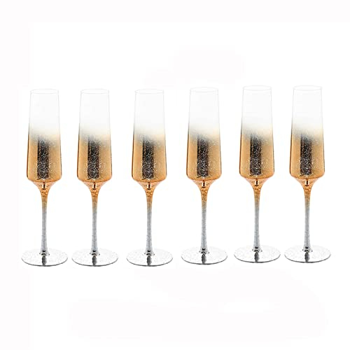 Coupes de Champagne Verres à Champagne 6 pièces, verre à vin mousseux for la maison, verres à Champagne de 200 Ml, idéaux for le Bar à domicile, les Occasions spéciales Flûtes à Champagne ( Color : B