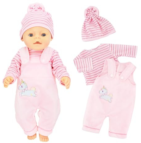 SCBOY Vestiti Per Bambole Vestiti Nenuco Per Bambola 35-43 Cm Vestiti Bambole Reborn (bambole Non Incluse) Con Cappello Pantaloni A Maniche Lunghe Miglior Regalo Per I Bambini