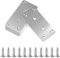 10 Pz Piastra di Giunzione Piana, Piatta Staffa Fissaggio, Piastra Staffa Angolare Piatta Perforato in Acciaio Inox, Connettore di Riparazione, Staffe per Legno Tavoli, con 60 viti, 80x40x1,7 mm